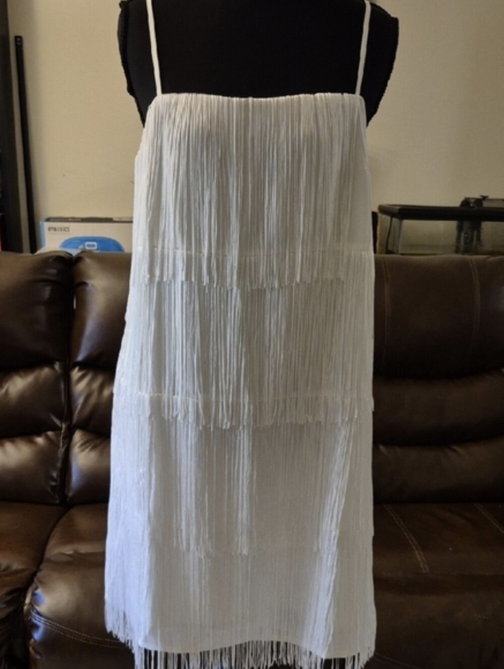 a new day White Fringe Mini Dress